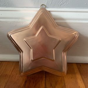 Star pan cookware copper colored baking wall decor home boho barn industrial cak